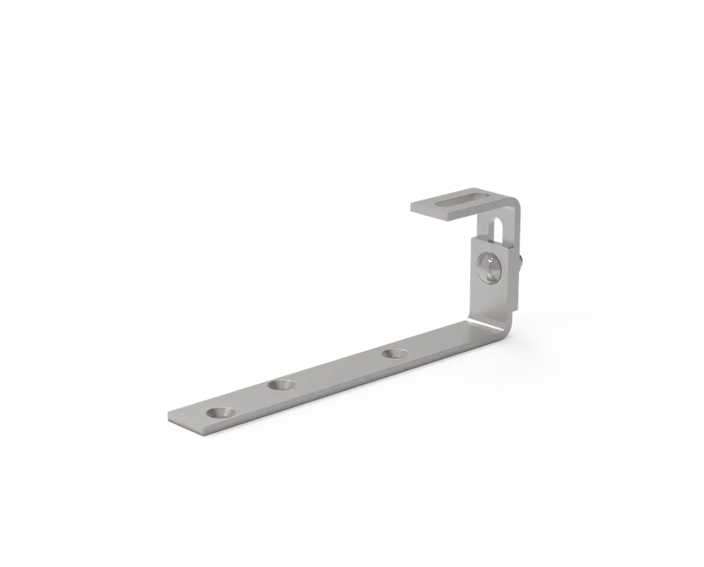 CROCHET DE TOIT SIMPLE REGLABLE ARDOISE INOX PLAT